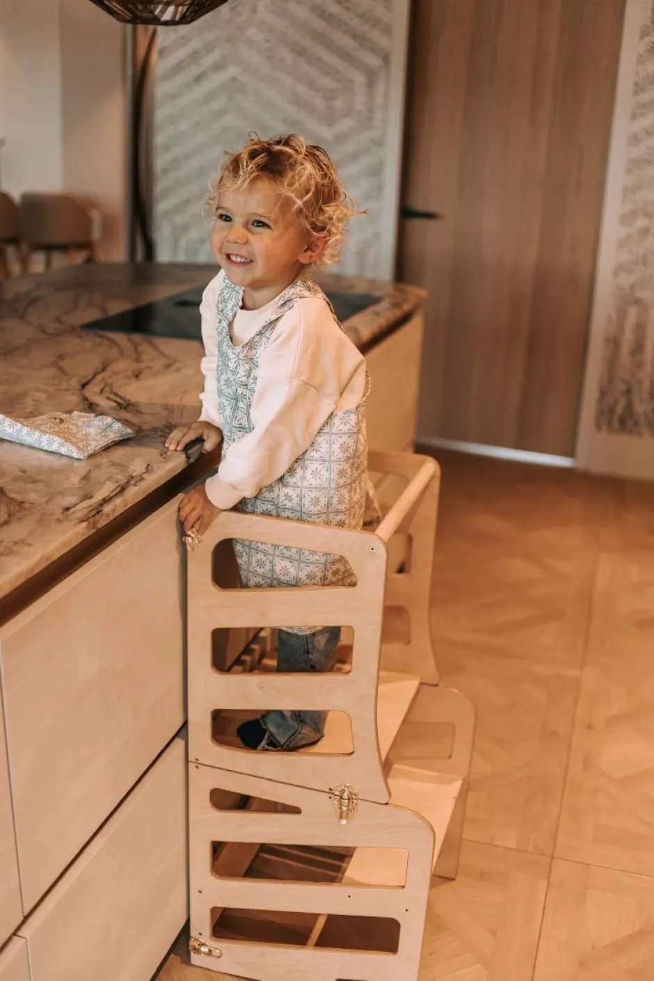 Best Modulair kidsmeubel | Keukenkruk | Bureau | Glijbaan Houten Speelgoed|Educatief Speelgoed