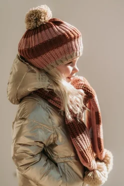 Muts cosy striped knitted | 7-10 jaar | Haaraccessoires