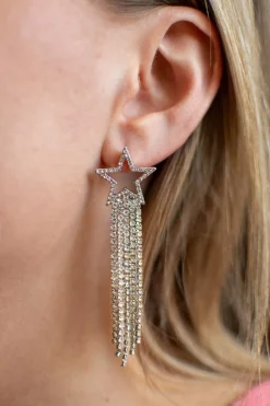 Sale Oorbellen Clara glittersterren | Zilver DAMES Sieraden