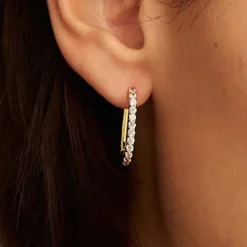 Online Oorbellen Isa | Oval hoops | DAMES Sieraden