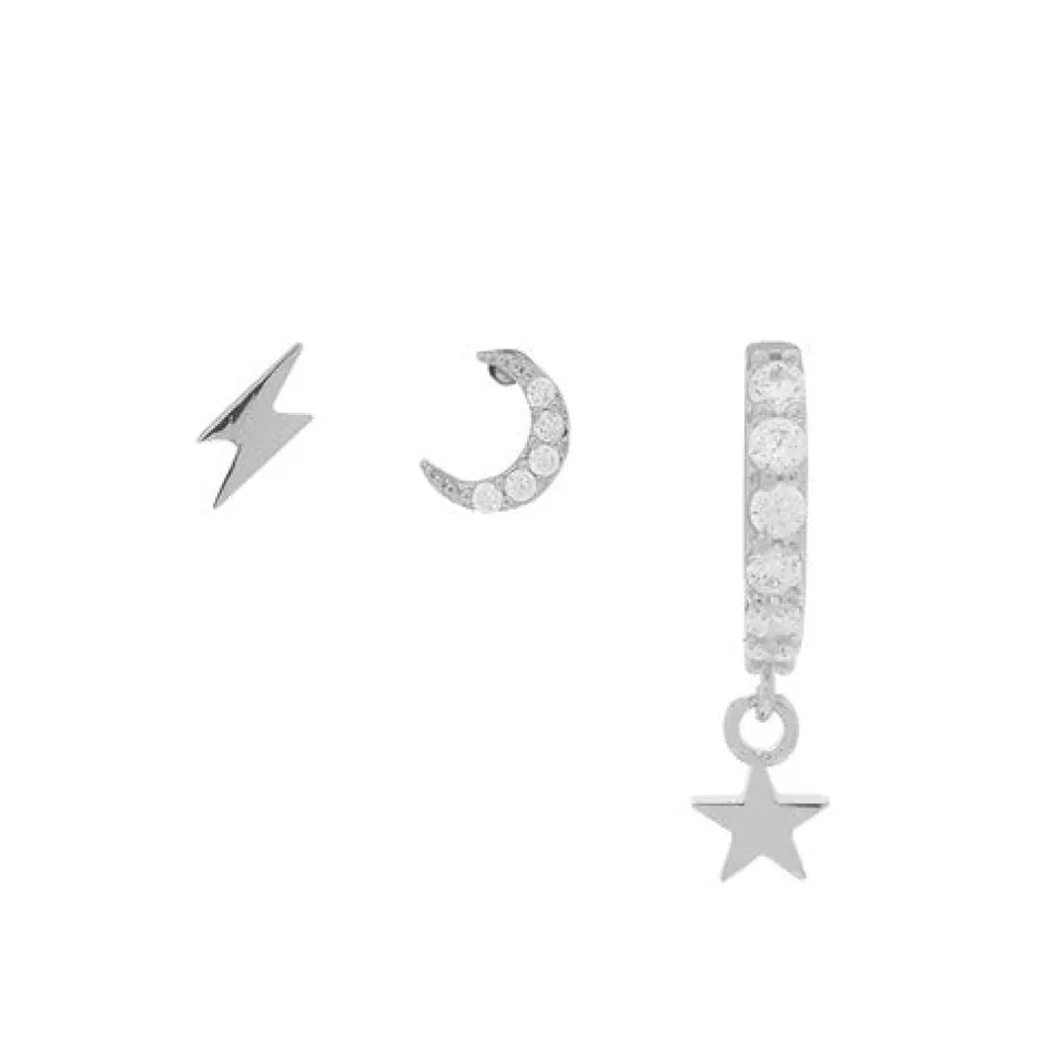 Oorbellen set Juna | Silver/gold | DAMES Sieraden