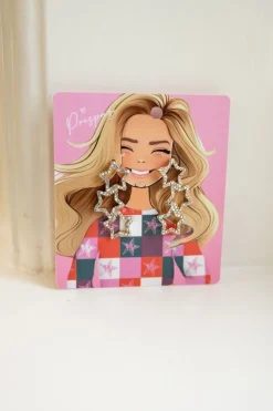 New Oorbellen Zoë glittersterretjes | Goud DAMES Sieraden