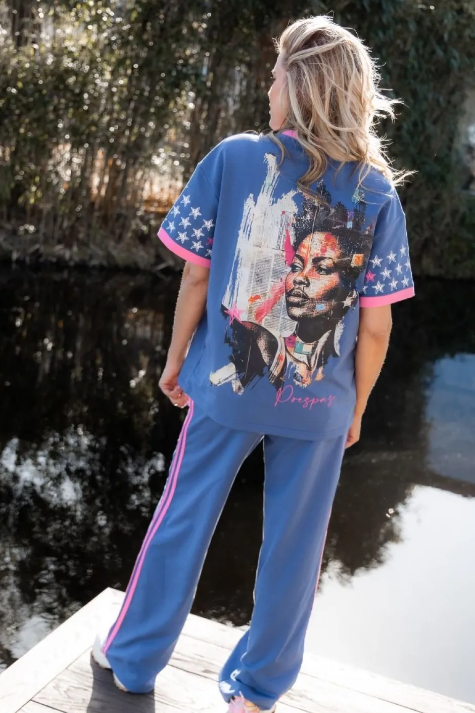 Clearance Oversized T-shirt Urban Stars | Multicolor | DAMES Co-ords|Snøpskes