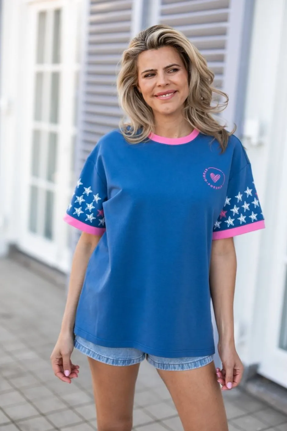 Clearance Oversized T-shirt Urban Stars | Multicolor | DAMES Co-ords|Snøpskes