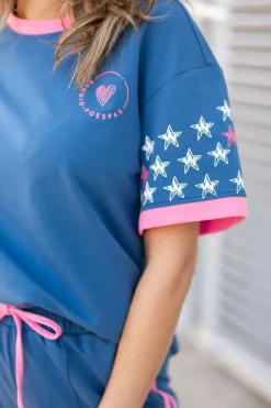 Clearance Oversized T-shirt Urban Stars | Multicolor | DAMES Co-ords|Snøpskes