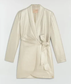 Overslagjurk Bonita | Silver | DAMES Jurken