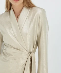 Overslagjurk Bonita | Silver | DAMES Jurken