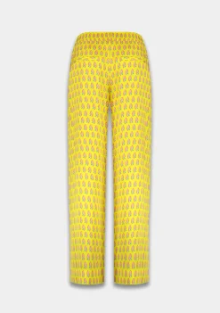 Online Pants Alexis | Hearts bouquet lime | Harper & Yve DAMES Broeken