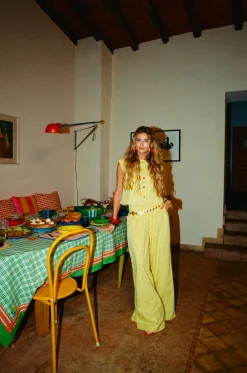 New Pants Charlie | Lemon | Harper & Yve DAMES Co-ords|Broeken