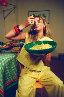 New Pants Charlie | Lemon | Harper & Yve DAMES Co-ords|Broeken