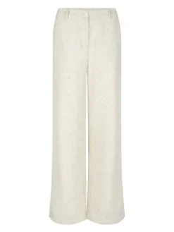 Pants Leona extra lang | Ecru | DAMES Co-ords|Broeken