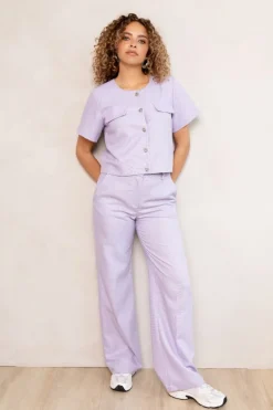 Online Pants Lolani | Lilac crocus | DAMES Co-ords|Broeken