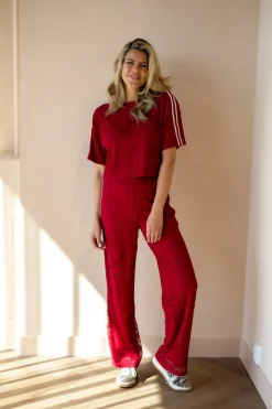 New Pants Nova | Bordeaux | DAMES Co-ords|Broeken