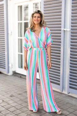 Sale Pants Plissé | Rainbow cake | DAMES Co-ords|Broeken