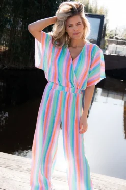 Sale Pants Plissé | Rainbow cake | DAMES Co-ords|Broeken