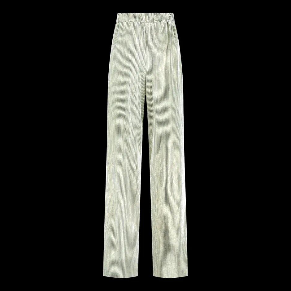 Best Pants Plissé | Sparkling mojito | DAMES Co-ords|Broeken