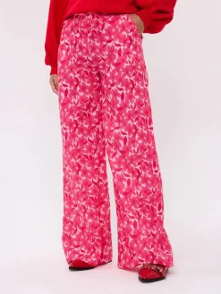 Best Pants Veerle | Pink flower | DAMES Co-ords|Broeken