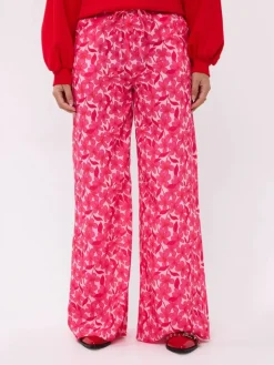 Best Pants Veerle | Pink flower | DAMES Co-ords|Broeken