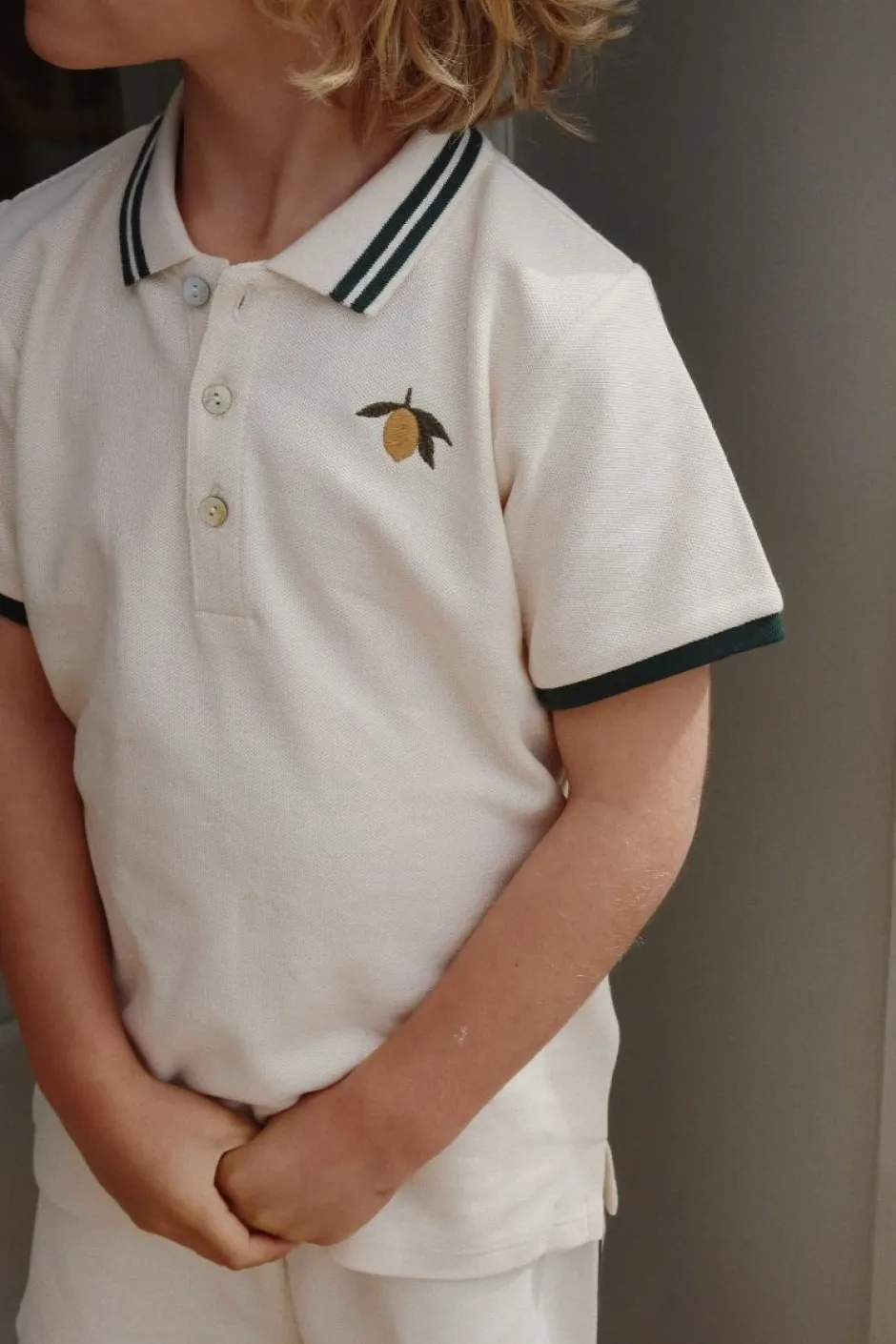 Discount Polo shirt Florian gots | Antique white | Shirts|Shirts