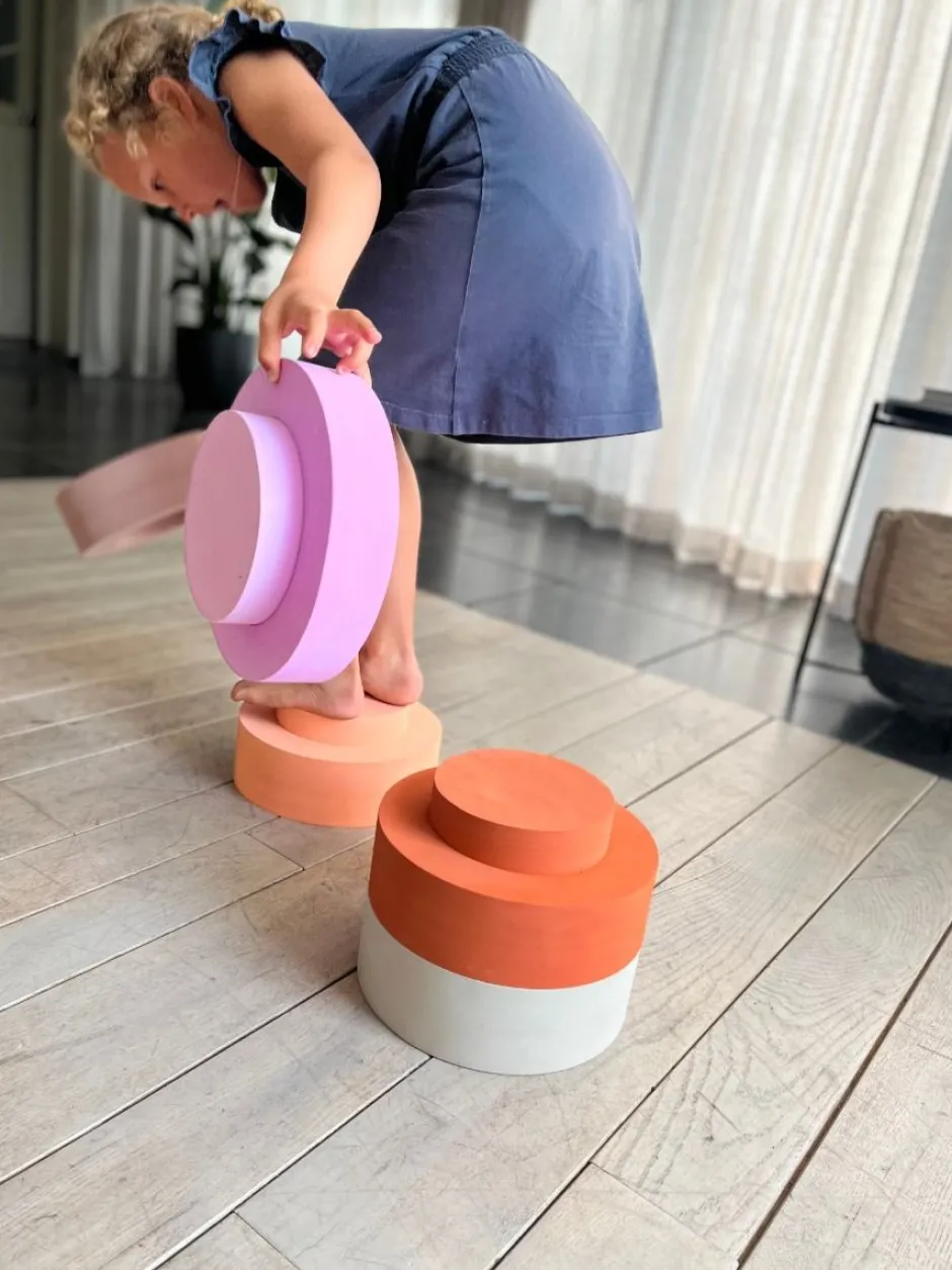 Rainbow chair earth | 5 stuks | Open ended speelgoed | Decoraties & Accessoires