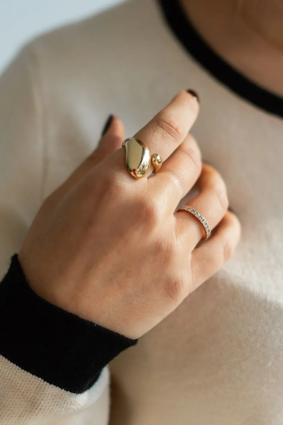 New Ring bubble | Goud | Studio Poespas DAMES Sieraden|Snøpskes