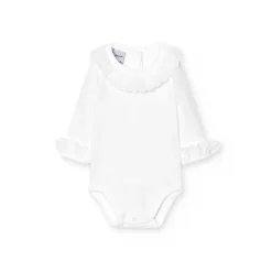 Romper Coco | Kanten kraagje wit | Lange mouwen | Babidu Rompers