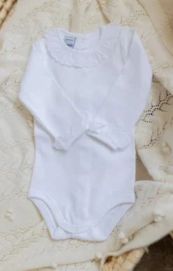Romper Coco | Kanten kraagje wit | Lange mouwen | Babidu Rompers