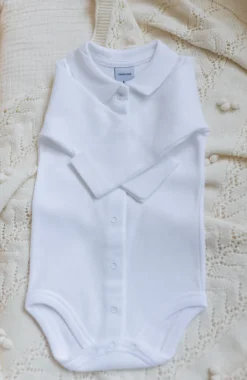 Best Romper Joes | Kraagje wit | Lange mouwen | Babidu Rompers