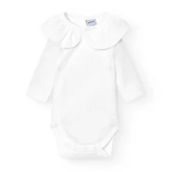 Clearance Romper Loet | Volantkraag wit | Lange mouwen | Babidu Rompers