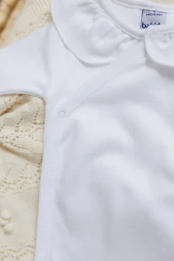 Clearance Romper Loet | Volantkraag wit | Lange mouwen | Babidu Rompers