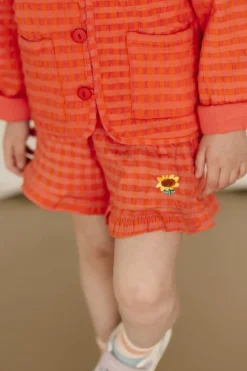 Discount Ruffle woven shorts Vichy | DAMES Co-ords|Co-ords