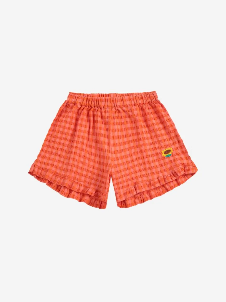 Discount Ruffle woven shorts Vichy | DAMES Co-ords|Co-ords