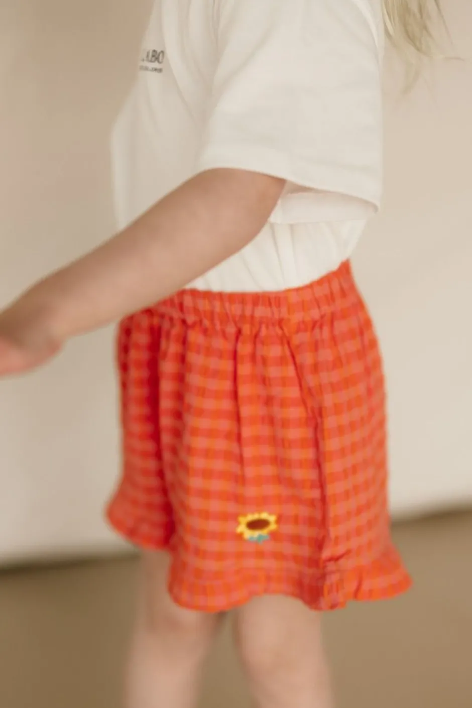 Discount Ruffle woven shorts Vichy | DAMES Co-ords|Co-ords