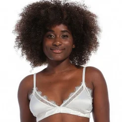Sale Satin lace bralette | Ivory | DAMES Lingerie