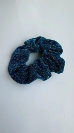 Best Scrunchie Fenna | Glitter blauw DAMES Haaraccessoires|Haaraccessoires
