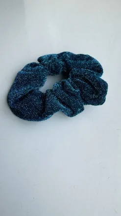 Best Scrunchie Fenna | Glitter blauw DAMES Haaraccessoires|Haaraccessoires