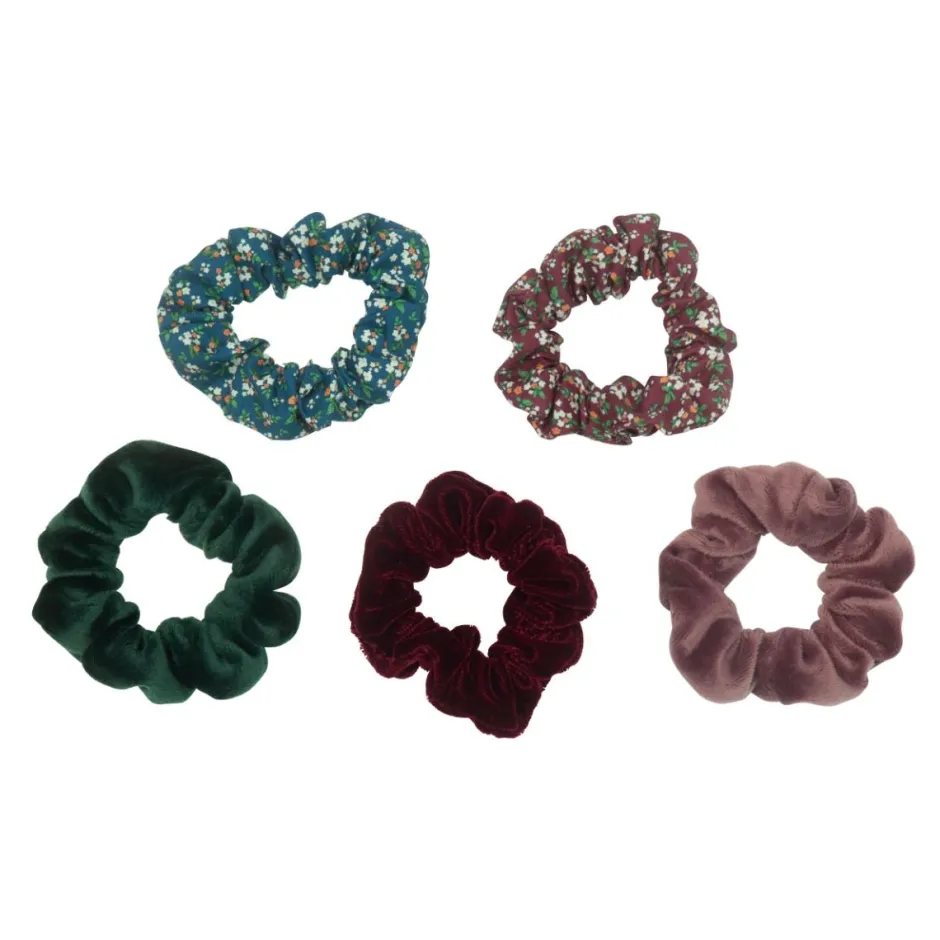Outlet Scrunchies winter | Into the woods | 5 stuks | Mimi & Lula Haaraccessoires