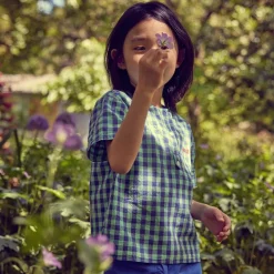Clearance Shirt Henley | Sky check | Wander & Wonder Shirts