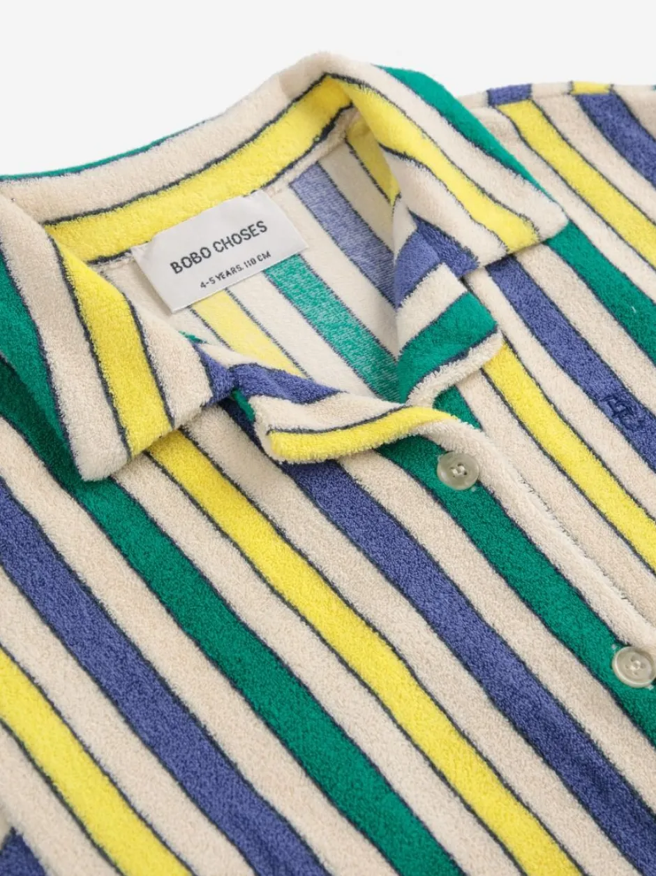 Shirt Terry cloth | Multicolor stripes | DAMES Co-ords|Co-ords