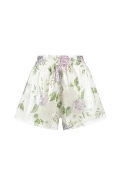 Online Short Bring It On | Lilac sequin bouquet | DAMES Co-ords|Shorts