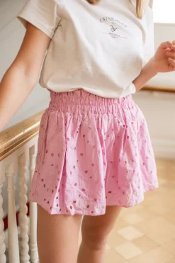 Short Luna | Embroidery pink | DAMES Shorts|Shorts & Skorts