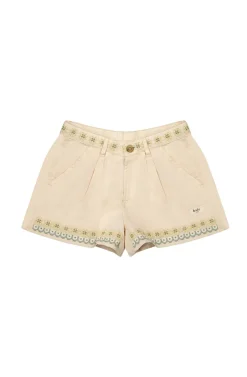 Clearance Short Ovaia embroidery | Rose salmon | DAMES Co-ords|Co-ords