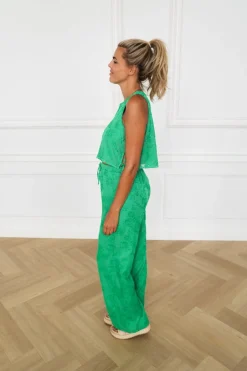 Shoulderless Gabrielle | Green | DAMES Co-ords|Tops
