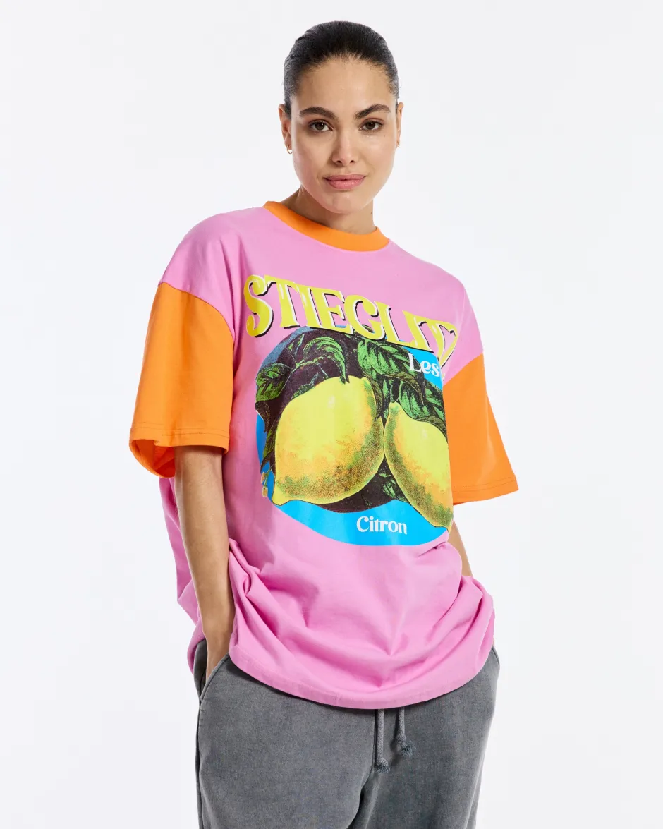 Sale Simone oversized T-shirt | Pink | DAMES Tops|Tops