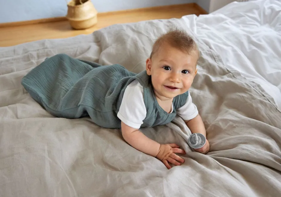 New Slaapzak | Muslin petrol green | Slapen