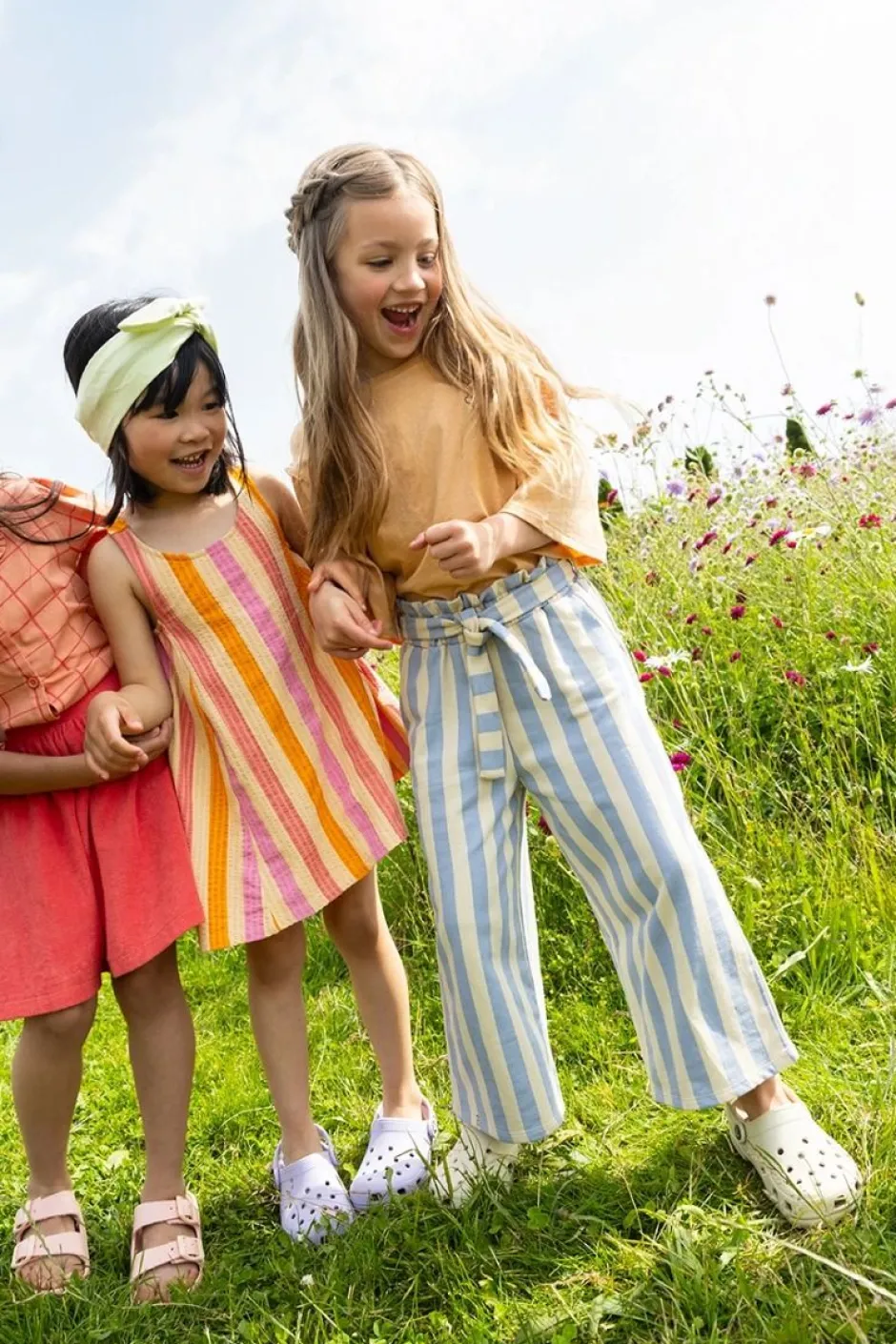 Sale Sleeveless dress stripes | Nectarine | Sproet & Sprout DAMES Jurken & Salopettes|Jurken