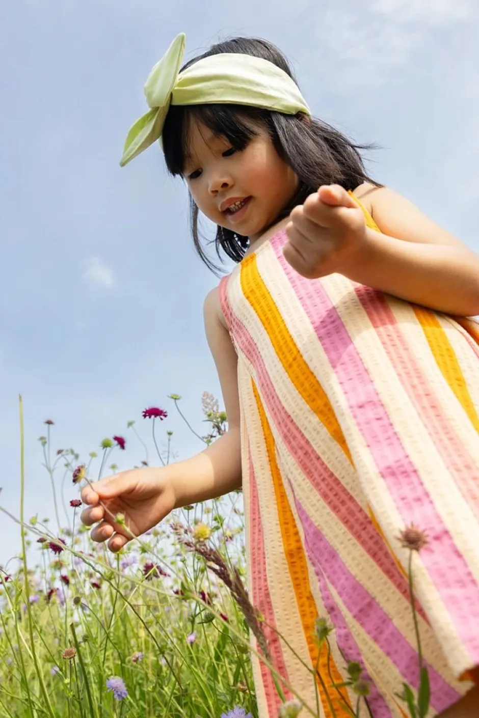 Sale Sleeveless dress stripes | Nectarine | Sproet & Sprout DAMES Jurken & Salopettes|Jurken