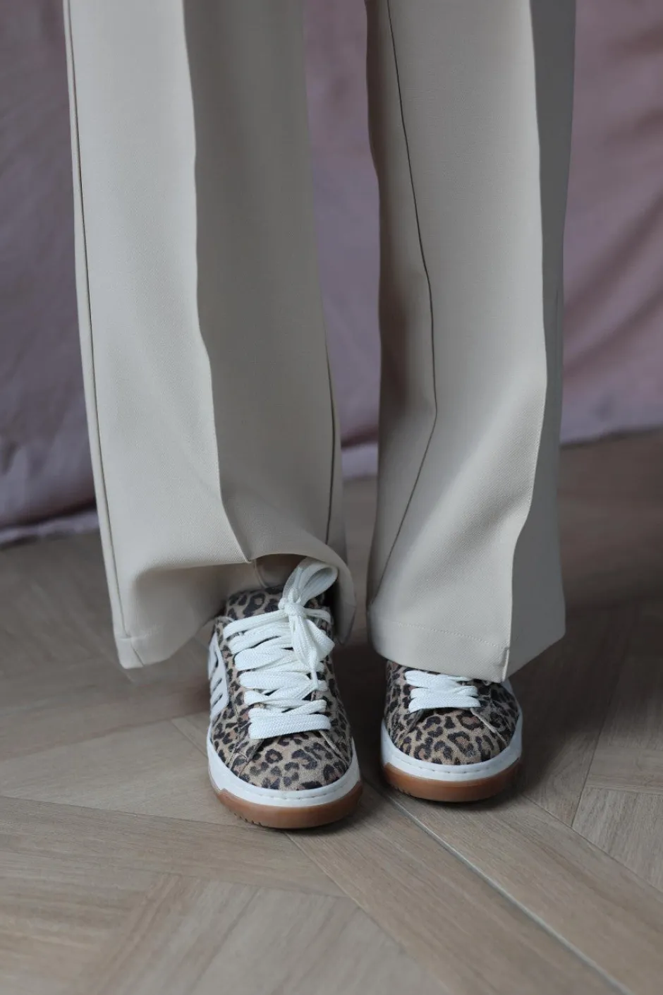 Sneaker Alysha | White/leopard suede | Steve Madden DAMES Sneakers