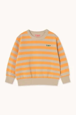 Stripes sweatshirt | Orange/dark vanilla | DAMES Co-ords|Co-ords