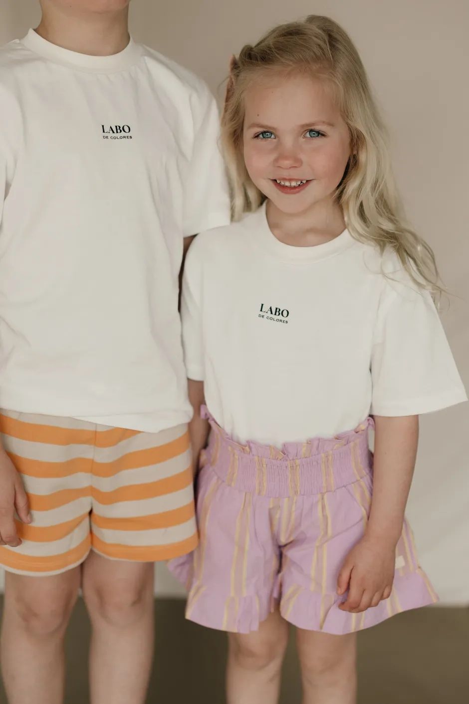 Best Stripes tiny short | Orange/dark vanilla | DAMES Co-ords|Co-ords